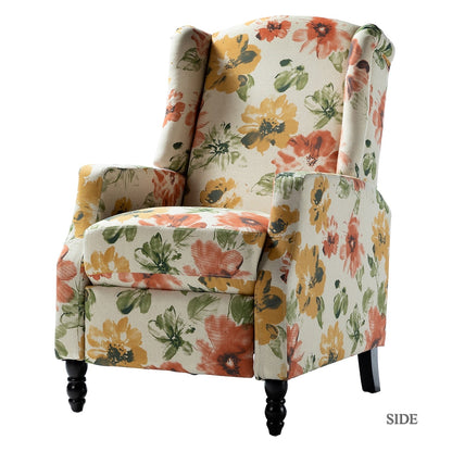 Poltrona reclinabile manuale Damaris Mid-Century Modern con schienale ad ala, design di HULALA HOME