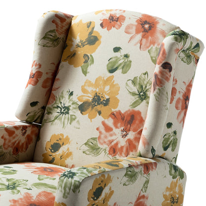 Poltrona reclinabile manuale Damaris Mid-Century Modern con schienale ad ala, design di HULALA HOME