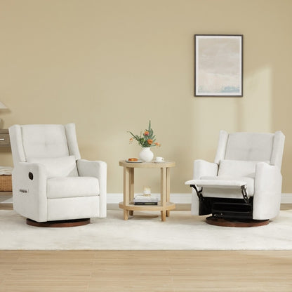 Poltrona reclinabile girevole manuale Lincoln con cuscino lombare