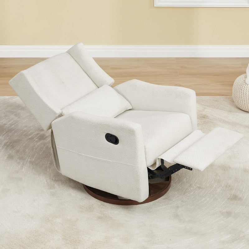 Poltrona reclinabile girevole manuale Lincoln con cuscino lombare