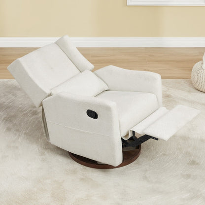 Poltrona reclinabile girevole manuale Lincoln con cuscino lombare