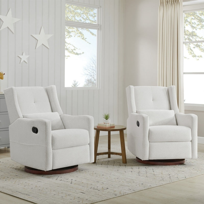 Poltrona reclinabile girevole manuale Lincoln con cuscino lombare