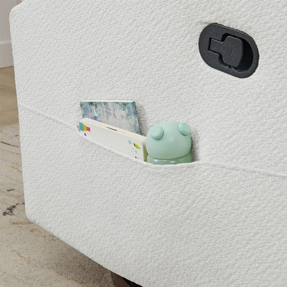 Poltrona reclinabile girevole manuale Lincoln con cuscino lombare