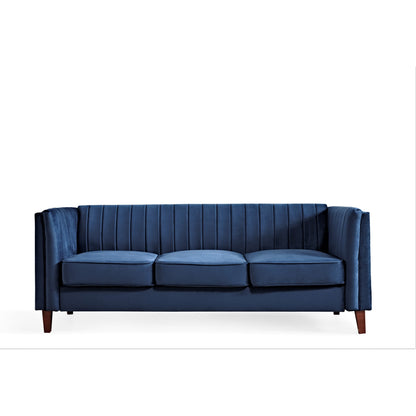 Divano con design quadrato trapuntato Line