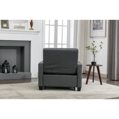 Divano letto trasformabile in lino con porte USB