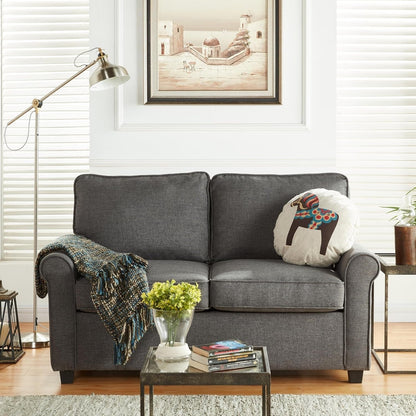 Divano letto in lino con materasso in memory foam