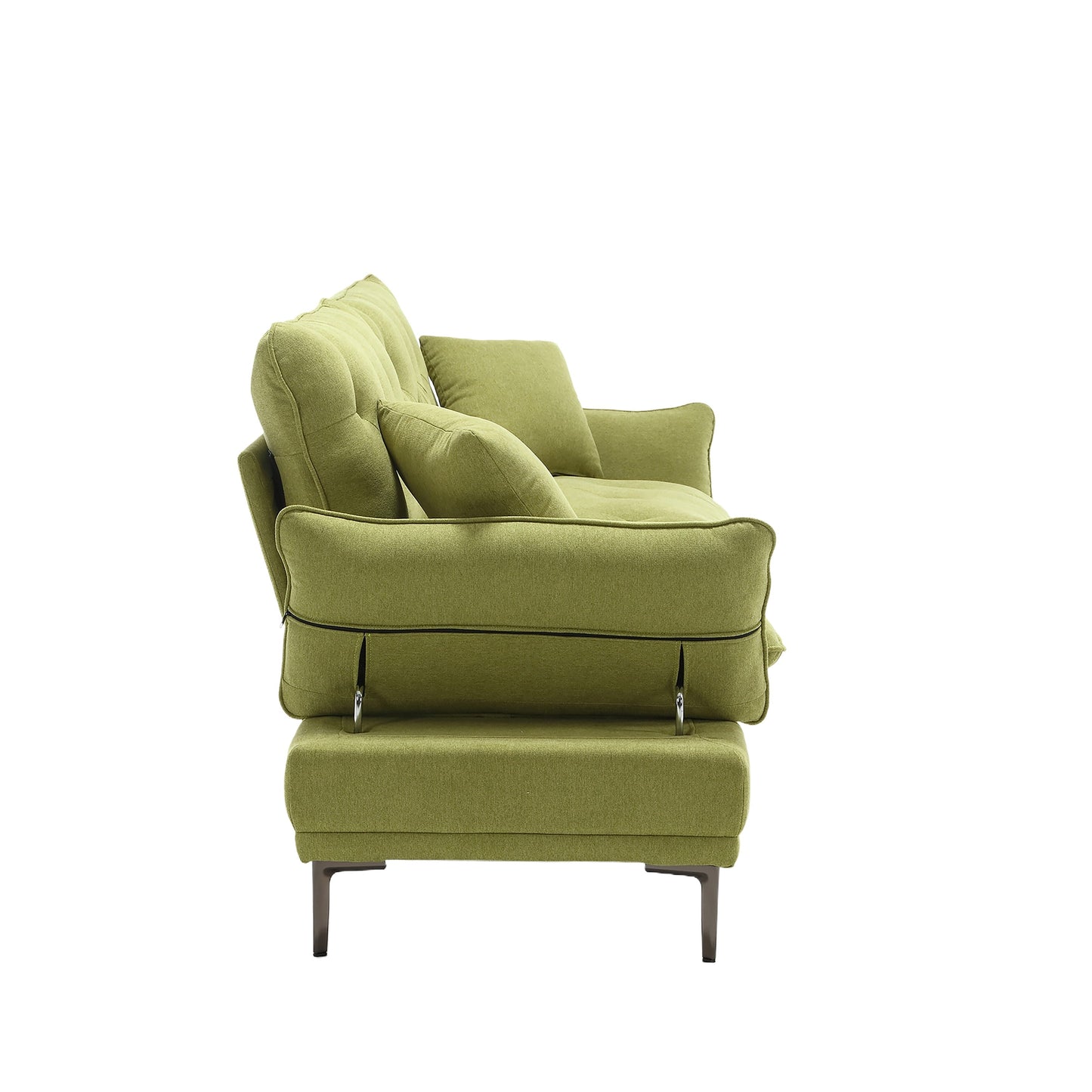 Divano a due posti in lino con braccioli regolabili