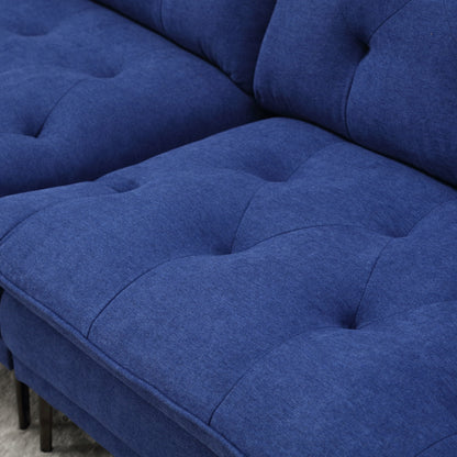 Divano a due posti in lino con braccioli regolabili