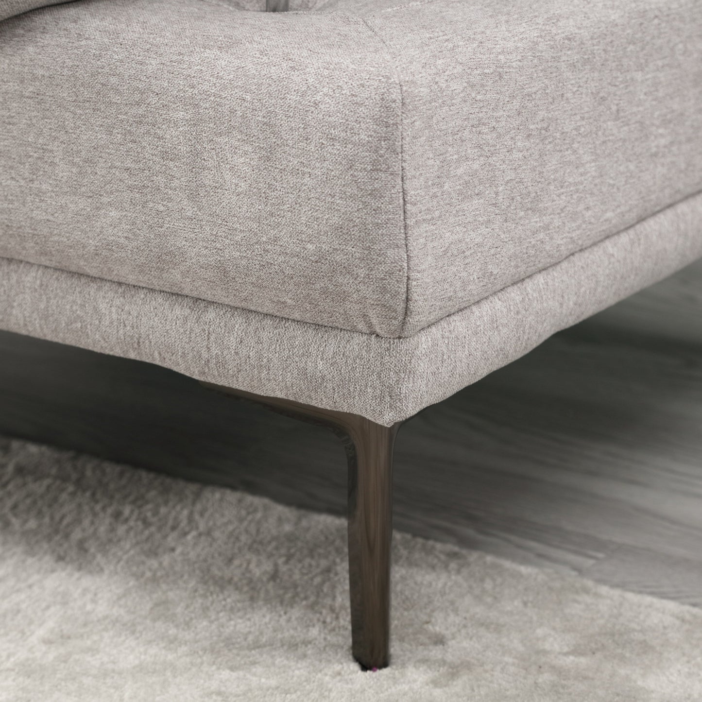 Divano a due posti in lino con braccioli regolabili