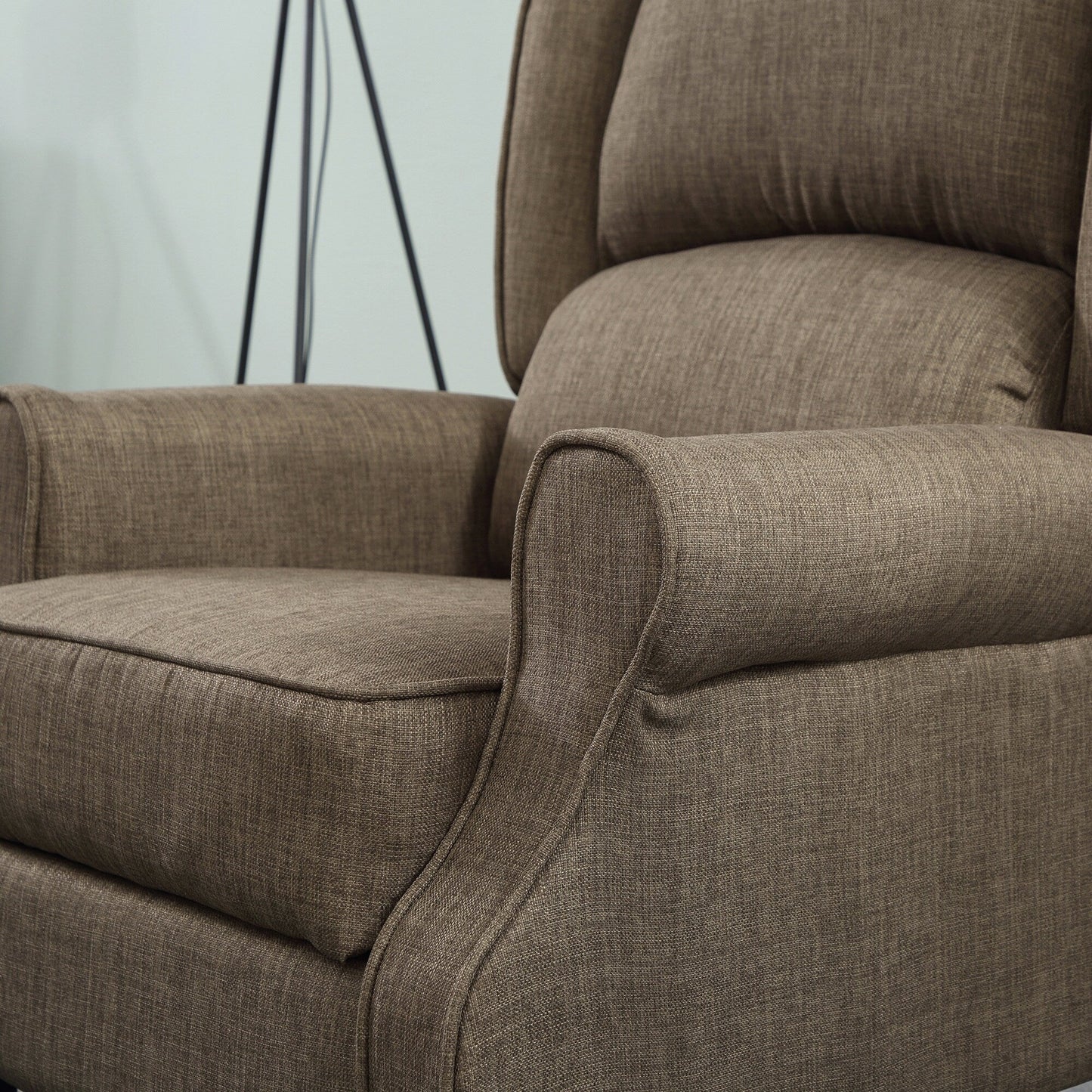 Divano reclinabile massaggiante in lino con funzione di riscaldamento, telecomando e reclinazione manuale