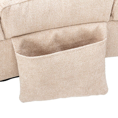 Poltrona reclinabile massaggiante in lino con telecomando, poltrona reclinabile massaggiante elettrica ergonomica, 5 modalità