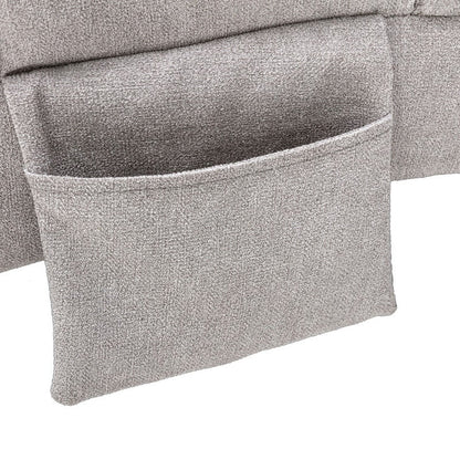 Poltrona reclinabile massaggiante in lino con telecomando, poltrona reclinabile massaggiante elettrica ergonomica, 5 modalità