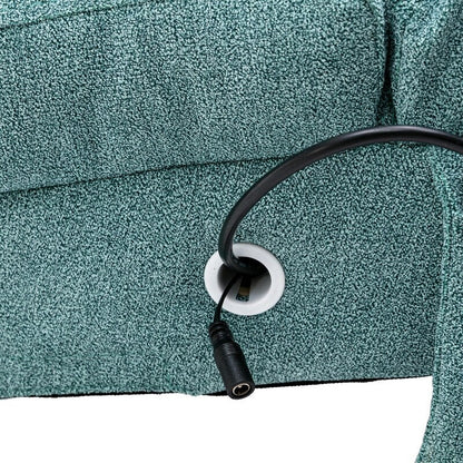 Poltrona reclinabile massaggiante in lino con telecomando, poltrona reclinabile massaggiante elettrica ergonomica, 5 modalità