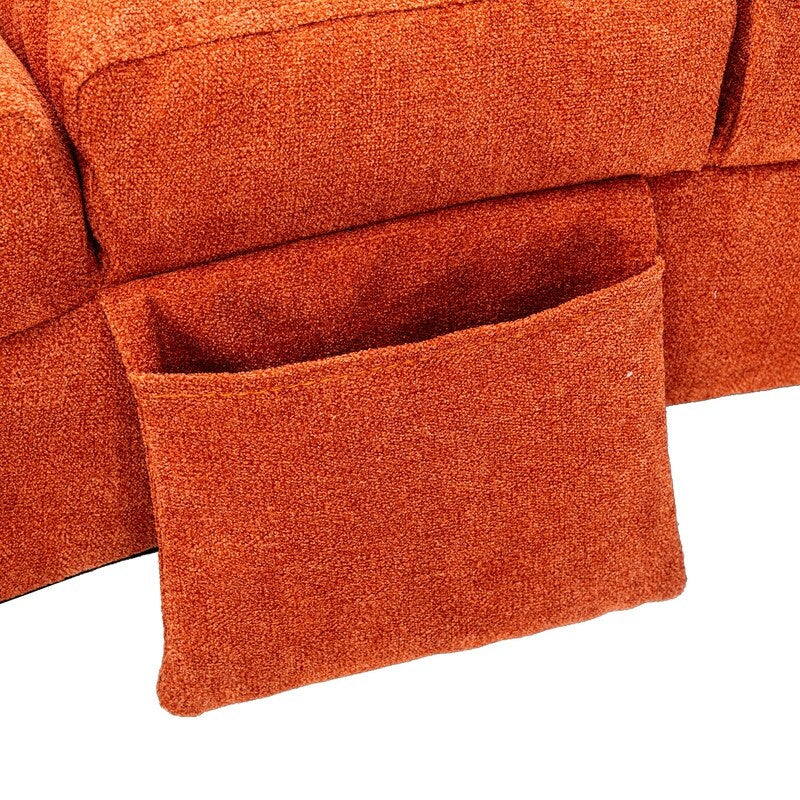 Poltrona reclinabile massaggiante in lino con telecomando, poltrona reclinabile massaggiante elettrica ergonomica, 5 modalità