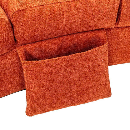 Poltrona reclinabile massaggiante in lino con telecomando, poltrona reclinabile massaggiante elettrica ergonomica, 5 modalità