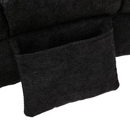 Poltrona reclinabile massaggiante in lino con telecomando, poltrona reclinabile massaggiante elettrica ergonomica, 5 modalità