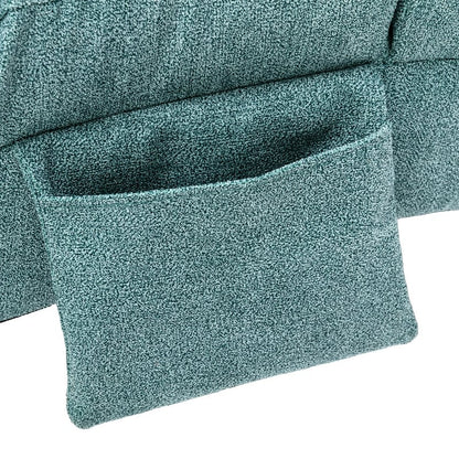 Poltrona reclinabile massaggiante in lino con telecomando, poltrona reclinabile massaggiante elettrica ergonomica, 5 modalità