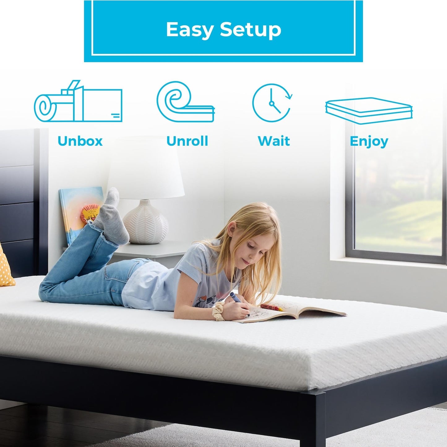 Materasso in memory foam ActiveRelief Gel Linenspa Essentials da 5 pollici