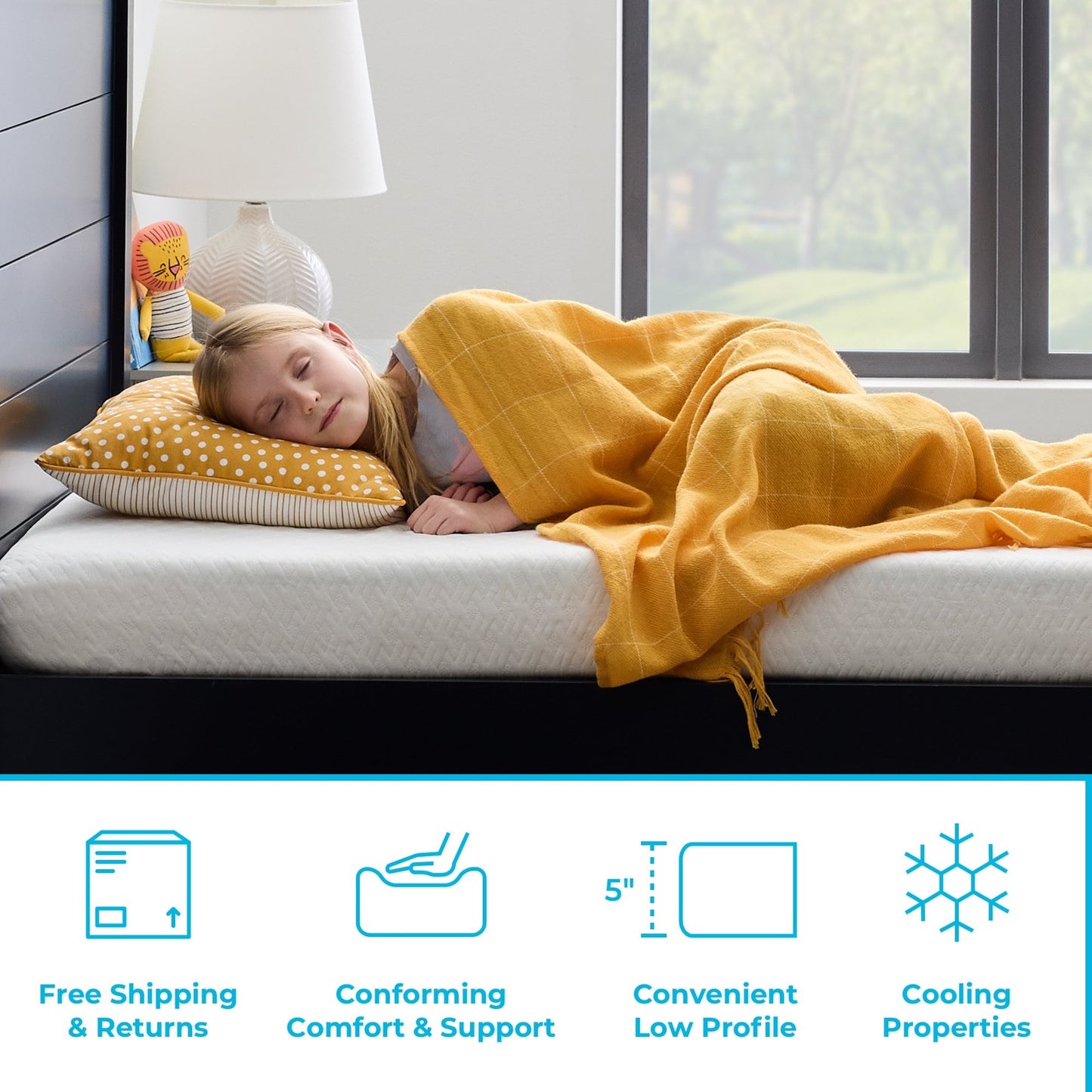 Materasso in memory foam ActiveRelief Gel Linenspa Essentials da 5 pollici