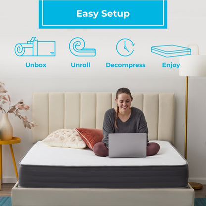 Materasso ibrido in memory foam gel rigido Linenspa da 8 pollici