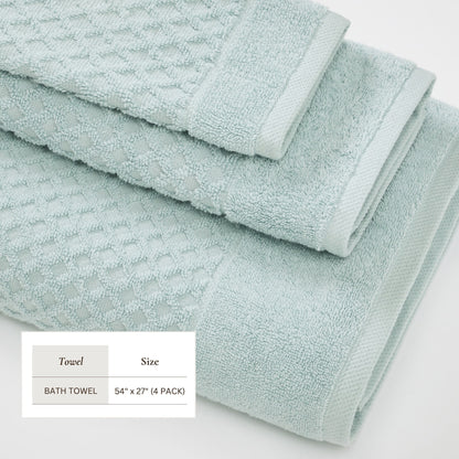 Asciugamani da bagno in cotone con trama a nido d'ape Linery &amp; Co.
