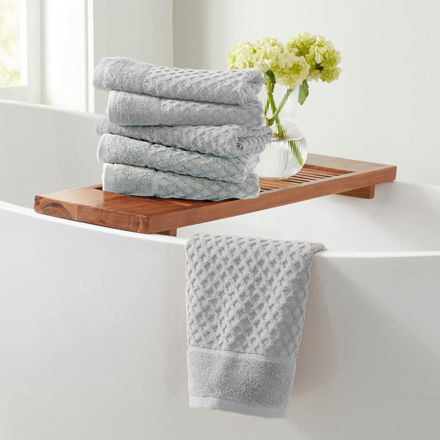 Asciugamani da bagno in cotone con trama a nido d'ape Linery &amp; Co.