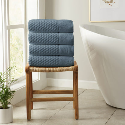 Asciugamani da bagno in cotone con trama a nido d'ape Linery &amp; Co.