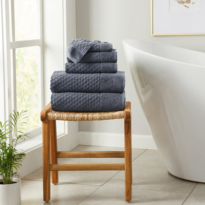 Asciugamani da bagno in cotone con trama a nido d'ape Linery &amp; Co.