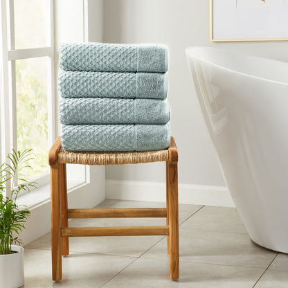 Asciugamani da bagno in cotone con trama a nido d'ape Linery &amp; Co.