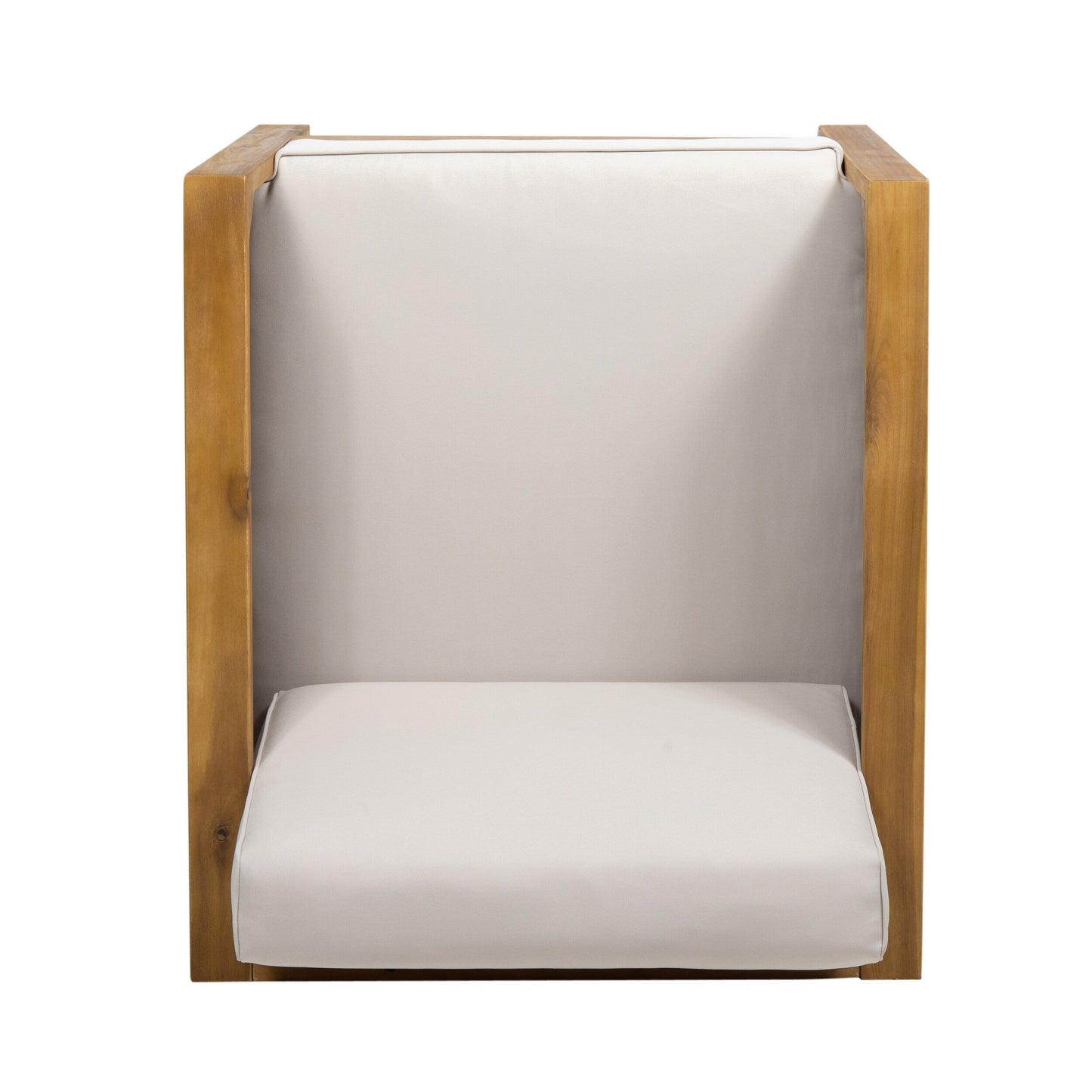 Poltrona da esterno Linwood in legno di acacia con dettagli in vimini (set da 2) di Christopher Knight Home