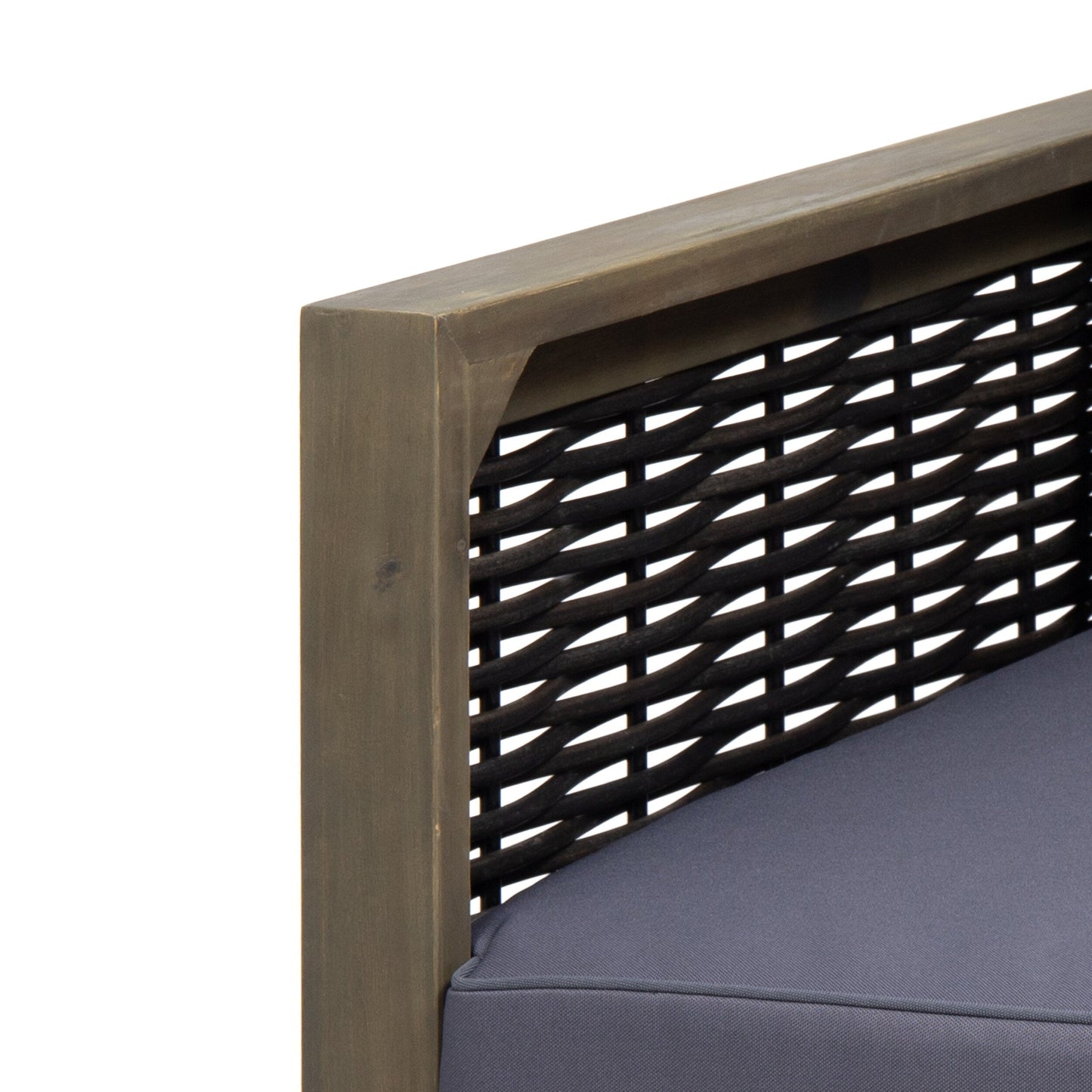 Poltrona da esterno Linwood in legno di acacia con dettagli in vimini (set da 2) di Christopher Knight Home