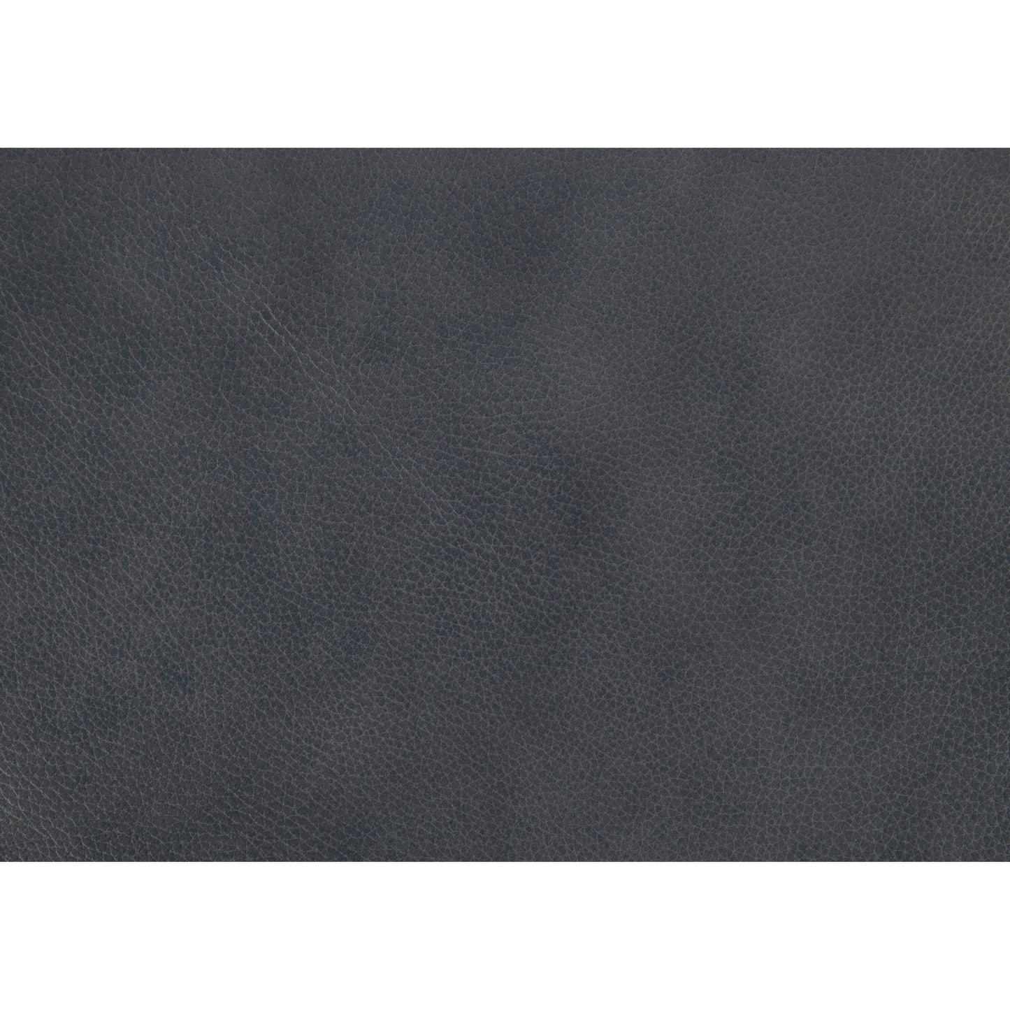 Divano Lisa da 88 pollici, pelle pieno fiore grigia e crosta, legno massello marrone