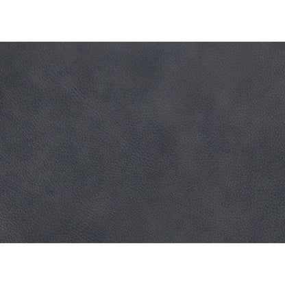 Divano Lisa da 88 pollici, pelle pieno fiore grigia e crosta, legno massello marrone