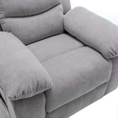 Divano reclinabile singolo per soggiorno, poltrona reclinabile elettrica in velluto con massaggio e calore regolabili e tasca laterale, posizione infinita