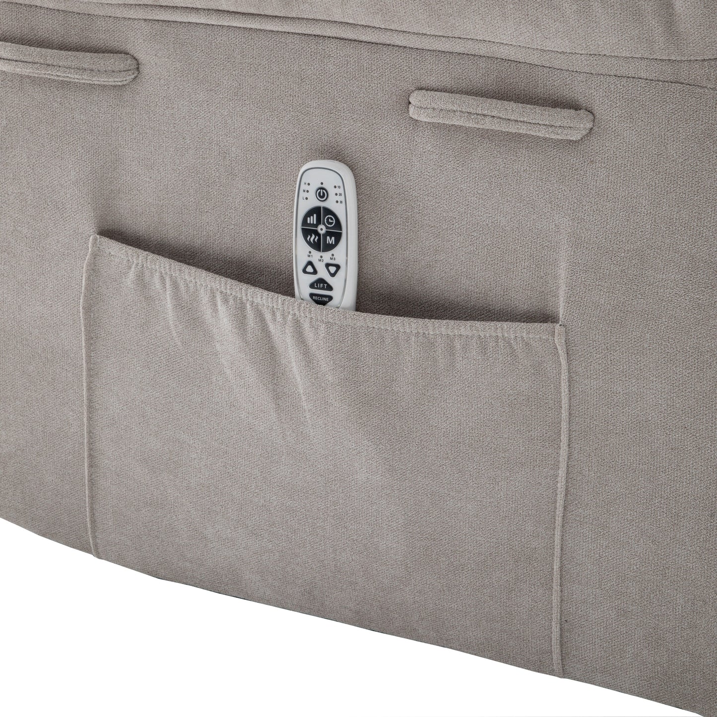 Divano reclinabile singolo per soggiorno, poltrona reclinabile elettrica in velluto con massaggio e calore regolabili e tasca laterale, posizione infinita