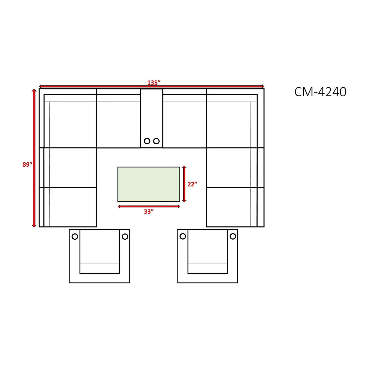 Living Source International Chelsea Grey Wicker e alluminio - Set da salotto componibile da conversazione da 12 pezzi