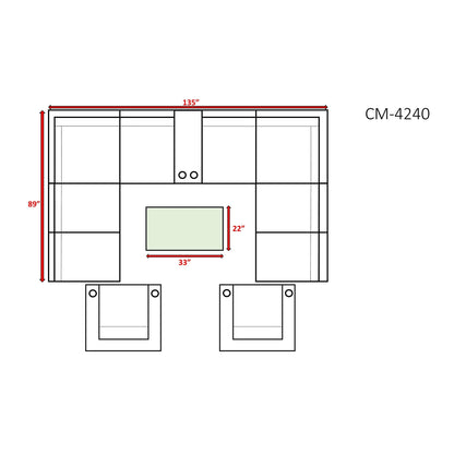 Living Source International Chelsea Grey Wicker e alluminio - Set da salotto componibile da conversazione da 12 pezzi