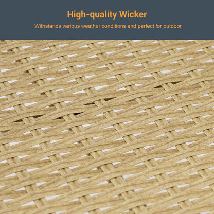 Livoosun set da bistrot a dondolo da 3 pezzi per patio, mobili da esterno per veranda, set di 2 sedie da patio con tavolino laterale per giardino