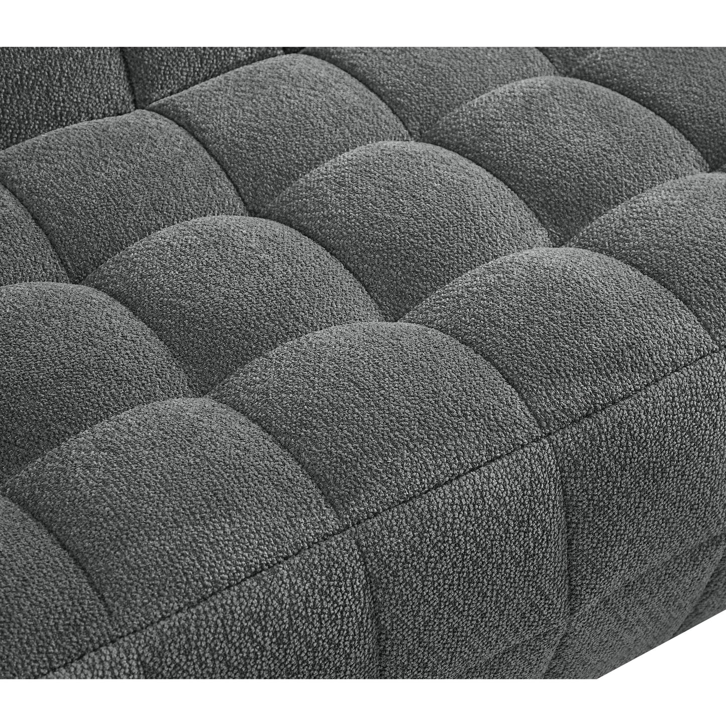 Divano a 2 posti Liyasi a compressione completa in velluto beige litchi, nessun montaggio richiesto