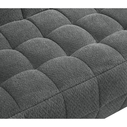 Divano a 2 posti Liyasi a compressione completa in velluto beige litchi, nessun montaggio richiesto