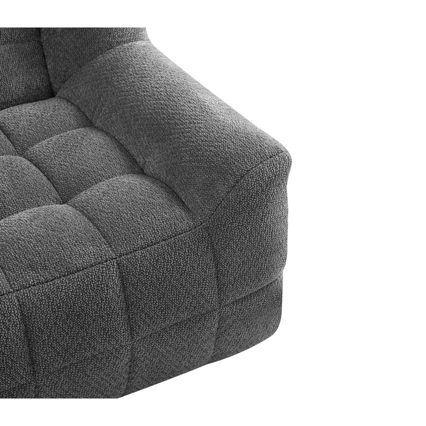 Divano a 2 posti Liyasi a compressione completa in velluto beige litchi, nessun montaggio richiesto