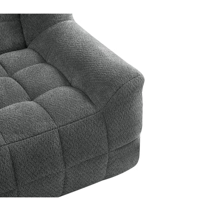 Divano a 2 posti Liyasi a compressione completa in velluto beige litchi, nessun montaggio richiesto