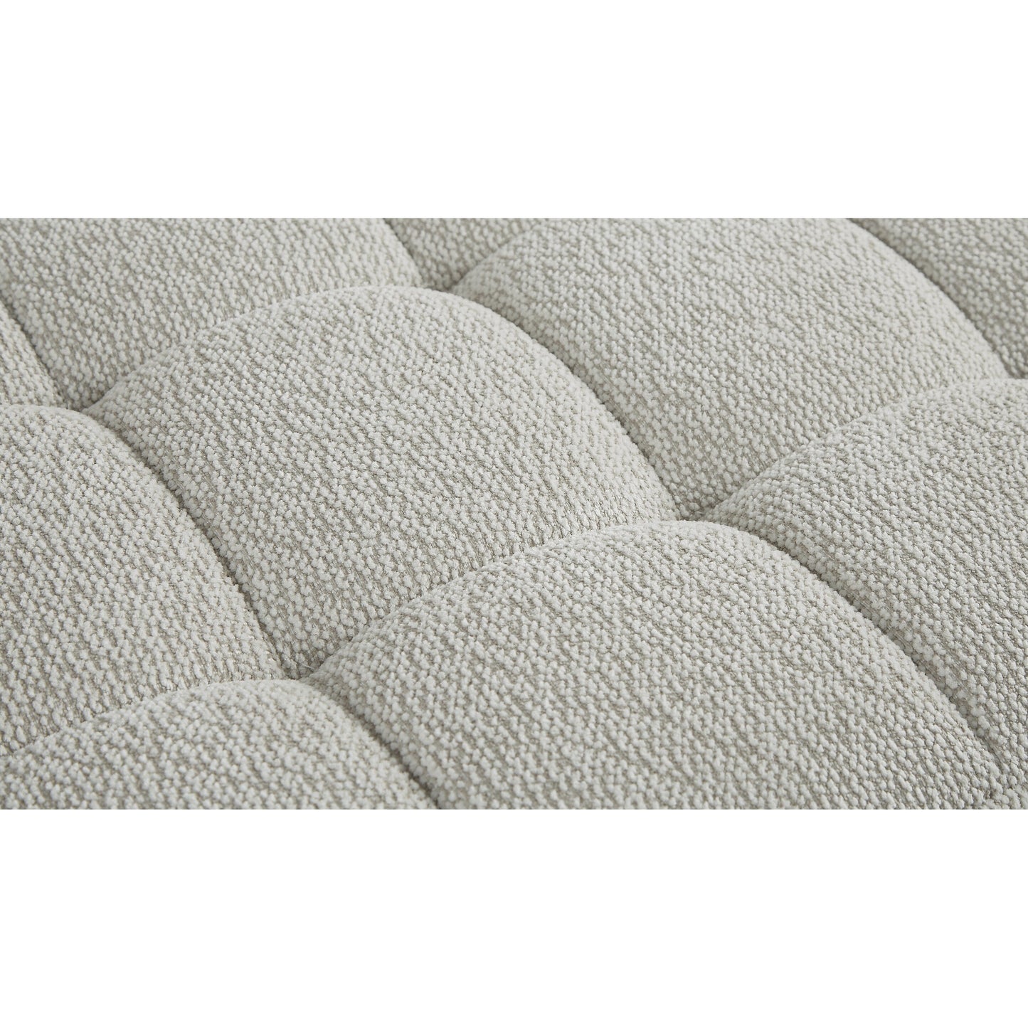 Divano a 2 posti Liyasi a compressione completa in velluto beige litchi, nessun montaggio richiesto