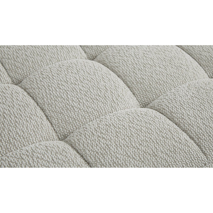 Divano a 2 posti Liyasi a compressione completa in velluto beige litchi, nessun montaggio richiesto