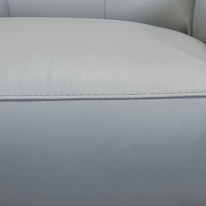 Divano reclinabile elettrico Lizette 78 in pelle grigio tortora o marrone con USB