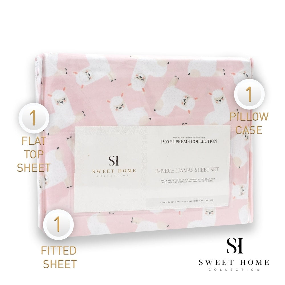 Set di lenzuola Llamas di Sweet Home Collection - Multi