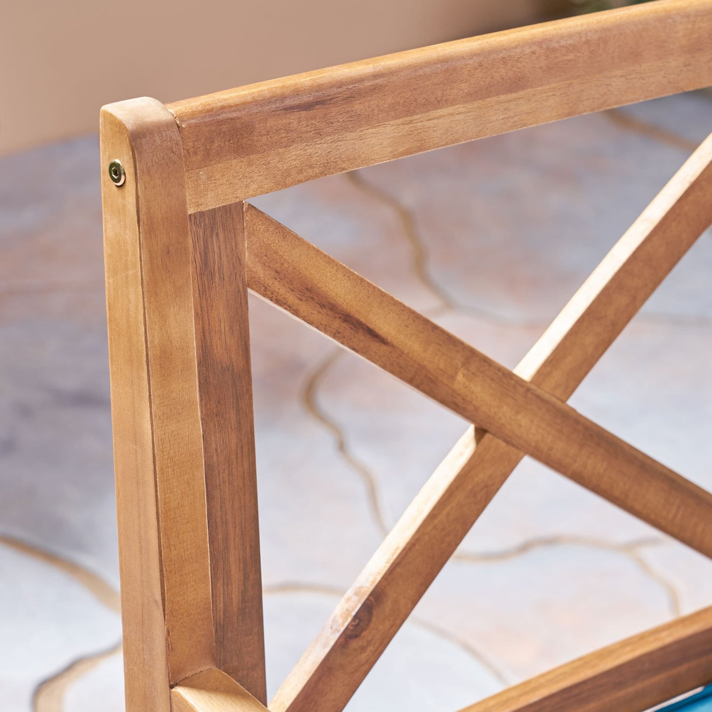 Set da pranzo da esterno Llano in acacia da 7 pezzi di Christopher Knight Home