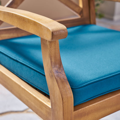 Set da pranzo da esterno Llano in acacia da 7 pezzi di Christopher Knight Home