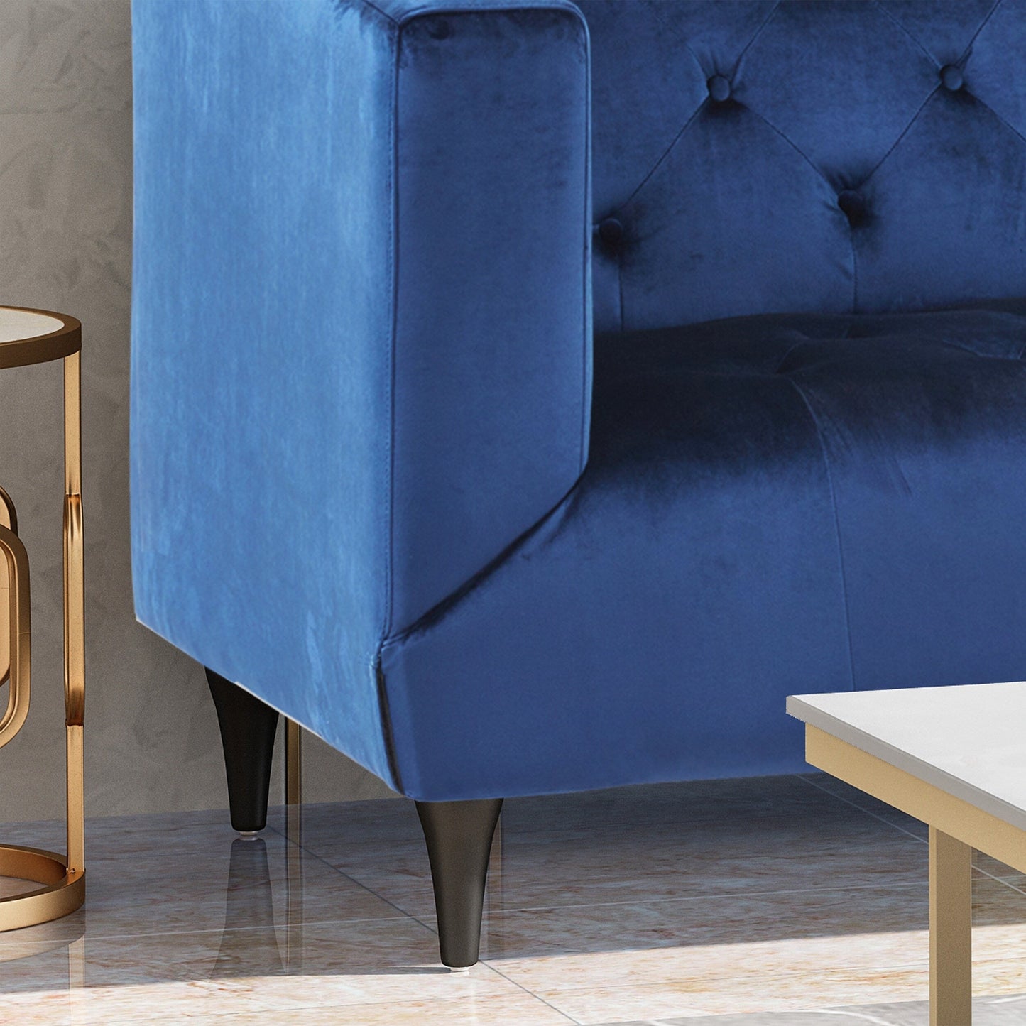 Divano a 3 posti in velluto contemporaneo Loomis di Christopher Knight Home