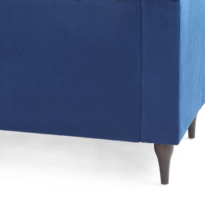 Divano a 3 posti in velluto contemporaneo Loomis di Christopher Knight Home